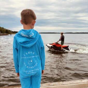 Jumpsuit Frottee Blau Kurz Kinder
