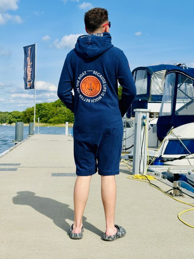 Jumpsuit Frottee Navi Kurz UNISEX
